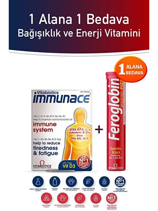 Immunace + Feroglobin Fizz demir vitamin