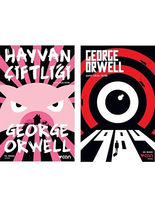 Can Yayınları Hayvan Çiftliği - 1984 - George Orwell 2 Kitap Set Ktp