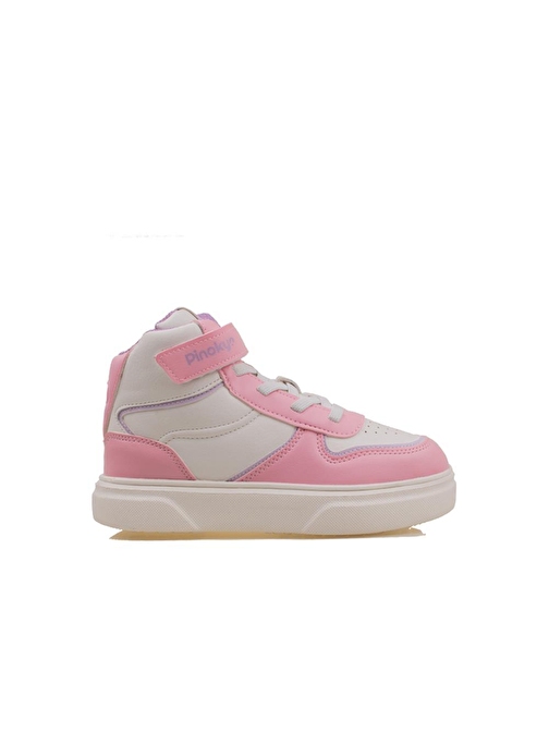 Pinokyo Pembe Memory Foam Hafif Çocuk Boğazlı Sneaker