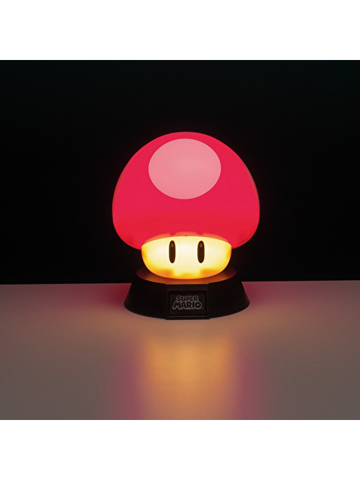 Paladone Super Mushroom Düğmesine Basınca Işığı Yanan Icon LigthV4 Çizgi Film Karakter Figürü