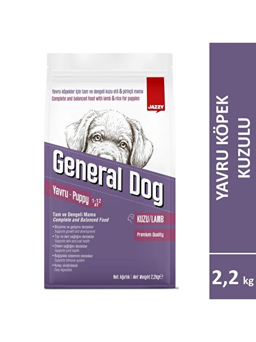 Jazzy General Dog Yavru Köpek Maması Kuzulu 2.2 Kg