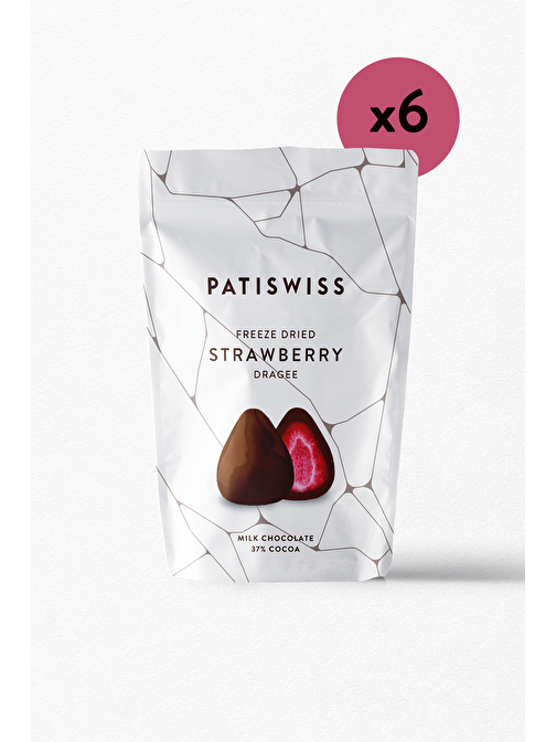 Patiswiss Sütlü Çikolatalı Çilek Draje 80G X 6 Adet