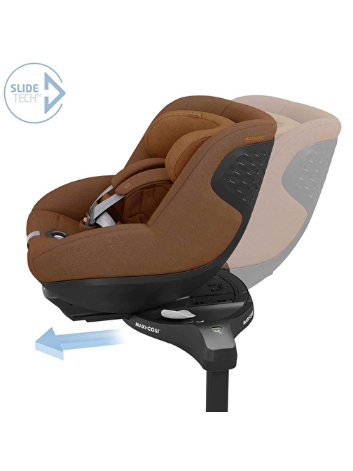 Maxi-Cosi Pearl SlideTech 360 Dönebilen Yatabilen Kızaklı İsofix Bazalı Bebek Oto Koltuğu 0-18 Kg Authentic Cognac