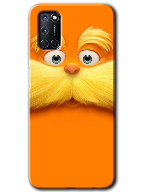 Gramaphone Oppo A52 Kılıf HD Desen Baskılı Arka Kapak + Kırılmaz Cam - Garfield