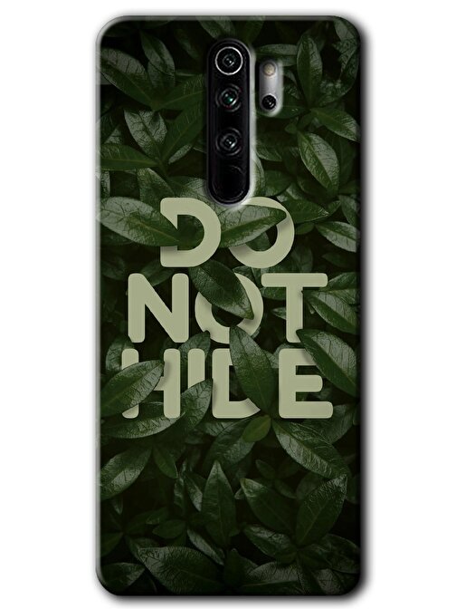 Gramaphone Redmi Note 8 Pro Kılıf HD Desen Baskılı Arka Kapak + Kırılmaz Cam - Do Not Hide