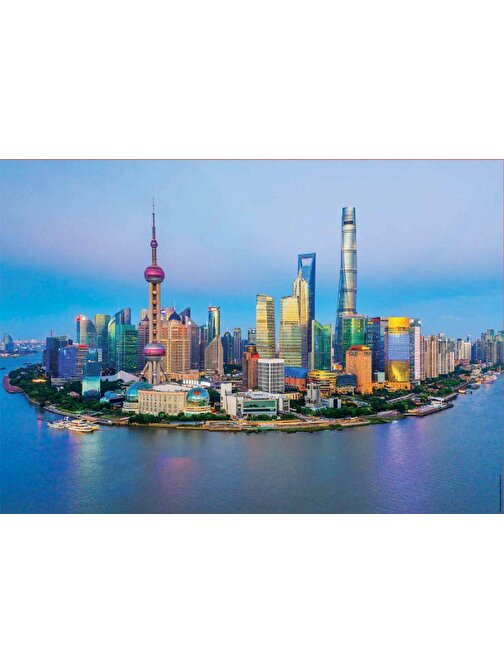 Educa Games 1000 Parça Günbatımında Şangay Manzarası Puzzle