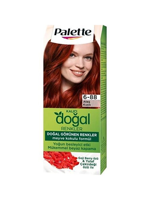 Palette Natural Doğal Renkler Saç Boyası 6-88 Ateş Kızılı