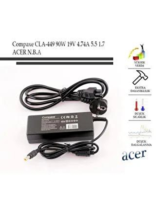 Compaxe Cla-450 19v 7.9a 5.5-2.5 Acer Notebook Adaptör