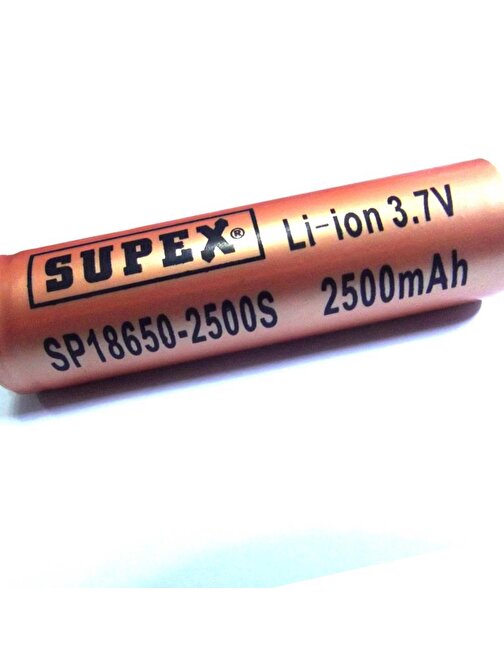 Supex 16340-800S 3.7V 800Ma Şarjlı Li-On Pil Uçlu Kafa Pil