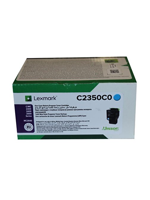 Lexmark C2350C0 C2325-2425-2535 Mc2325-2425-2535-2640 Cyan Mavi Toner 1.000 Sayfa