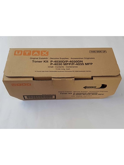 Utax P-4030D-4030DN-4035MFP Uyumlu Doldurmalı Orjinal Siyah Toner