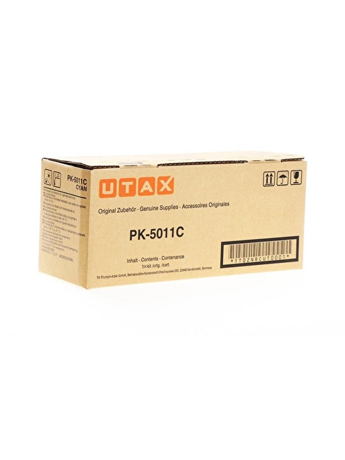 Utax PK-5011C P-C3060-3061-3065 Uyumlu Doldurmalı Orjinal Cyan Toner