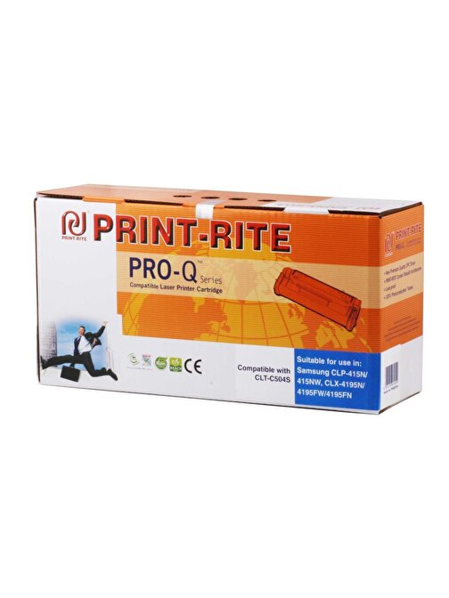 Print-Rıte Samsung C504 SL-C1810W SL-C1860FW Uyumlu Doldurmalı Muadil Cyan Toner 2.500 Sayfa