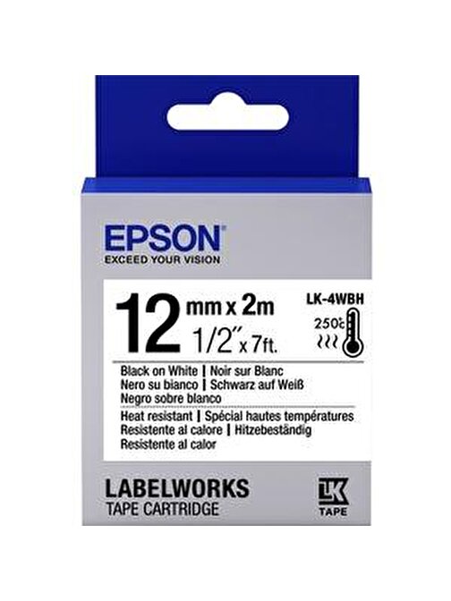 Epson LK-5SBE Mat Siyah Üzeri Silver 18mm 9mt Etiket