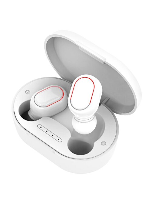 Asonic As-Tws7S Beyaz Mobil Telefon Uyumlu Bluetooth Tws Airpods Mikrofonlu Kulaklık