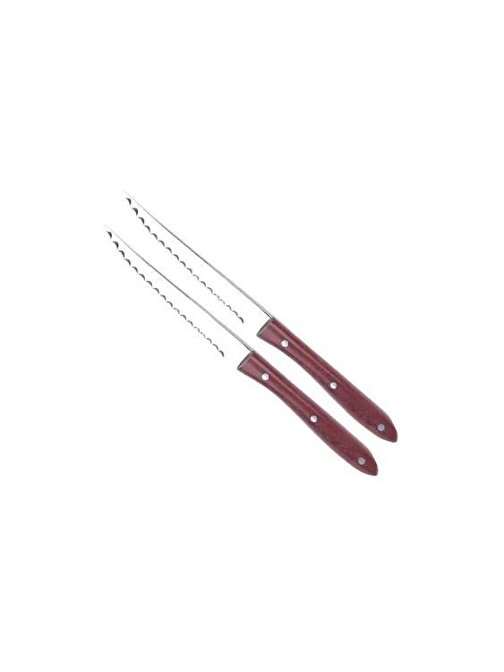 Aryıldız 2'li Steak Bıçağı Testere Ağızlı Ahşap Sap