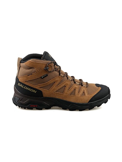 Salomon X Ward Leather Mid Gtx Erkek Trekking Bot Ve Ayakkabısı L47181800 Kahverengi