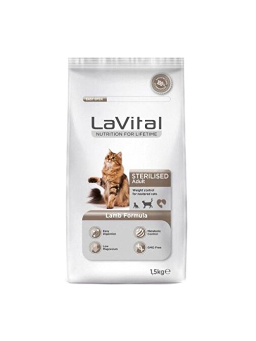 Lavital Sterilised Kuzulu Kısırlaştırılmış Kuru Kedi Mamasi 1.5 Kg