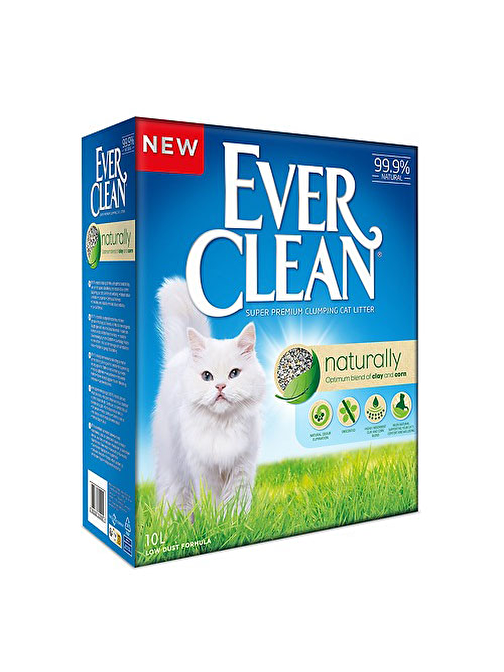 Ever Clean Naturally Doğal Koku Önleyici Parfümsüz Topaklanan Kedi Kumu 10 Lt