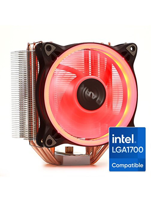 Dark X124 Intel LGA1700 Uyumlu 120 mm Alüminyum Intel LGA1700 Uyumlu Soğutucu Fan