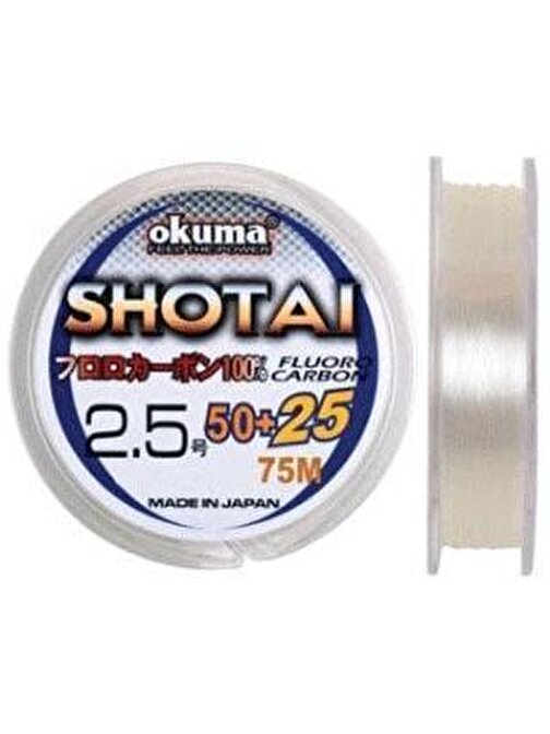 Okuma Shotai %100 Fluorocarbon Olta Misinası Misina 75m 0,235mm