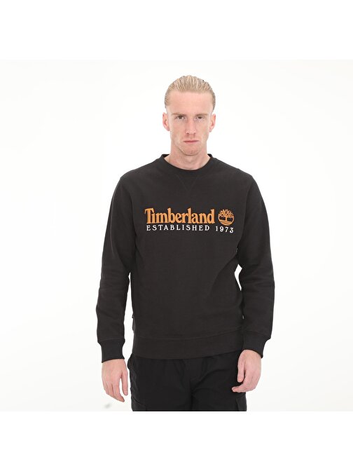 Timberland B0A65Dd0011-R Embroidery Logo Brush Back Crew Neck Erkek Sweatshirt Siyah M