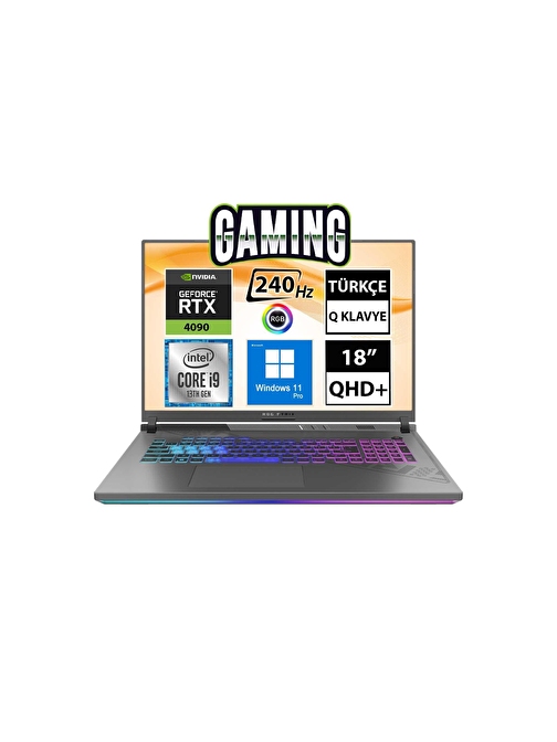 Asus ROG Strix SCAR 18 G834JY-N6041A4 NVIDIA GeForce RTX 4090 Intel Core i9-13980HX 32 GB RAM 2 TB SSD 18 QHD Windows 11 Dizüstü Bilgisayar