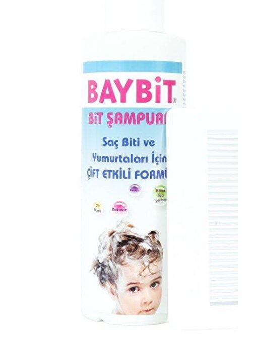 Baybit Plus Kit Bit Şampuanı 200 ml + Bit Spreyi 75 ml + Metal Tarak