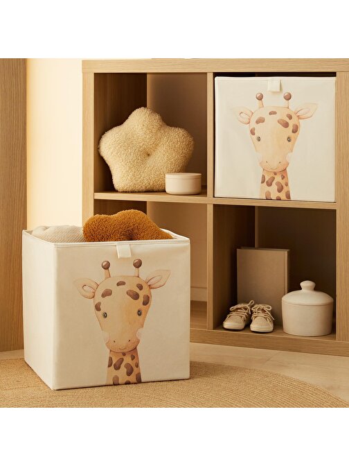 Ocean Home Textile Çocuk Odası Sevimli Zürafa Kutu 33 x 30 x 33 cm