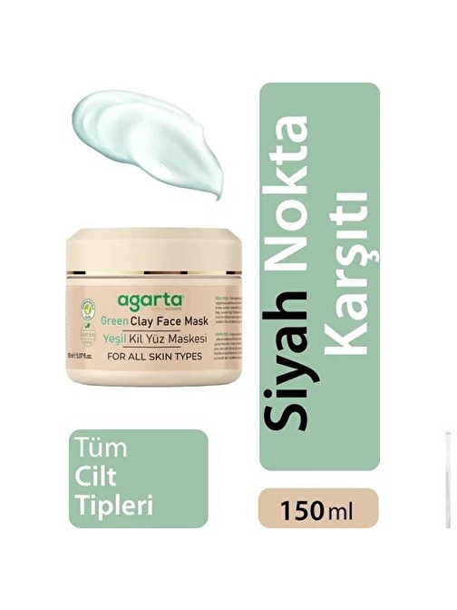 Agarta Yeşil Kil Yüz Maskesi 150 Ml