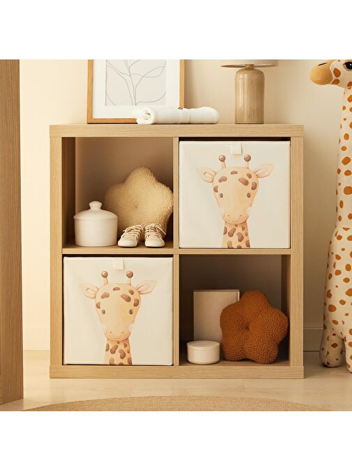 Ocean Home Textile 2'li Çocuk Odası Sevimli Zürafa Kutu Set 33 x 30 x 33 cm