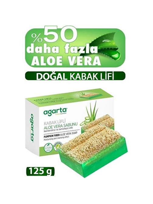 Agarta Doğal Aloe Vera Lifli El Yapımı Sabun 125 Gr