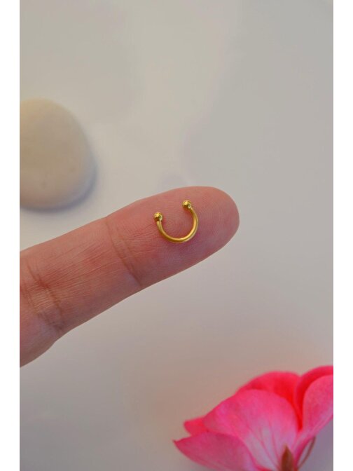 6 mm Gold Mini Nokta Toplu Çelik Piercing Tragus Helix Kıkırdak Lob Daith Forward Helix