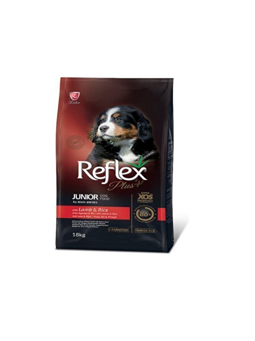 Reflex Plus Junior Kuzu Etli Pirinçli Büyük Irk Yavru Köpek Maması 18 Kg