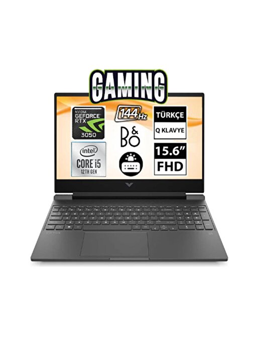 HP Victus Gaming 15-FA0011NT 80D33EA NVIDIA GeForce RTX 3050 Intel Core i5-12450H 16 GB RAM 512 GB SSD 15.6 inç Full HD Freedos Dizüstü Bilgisayar