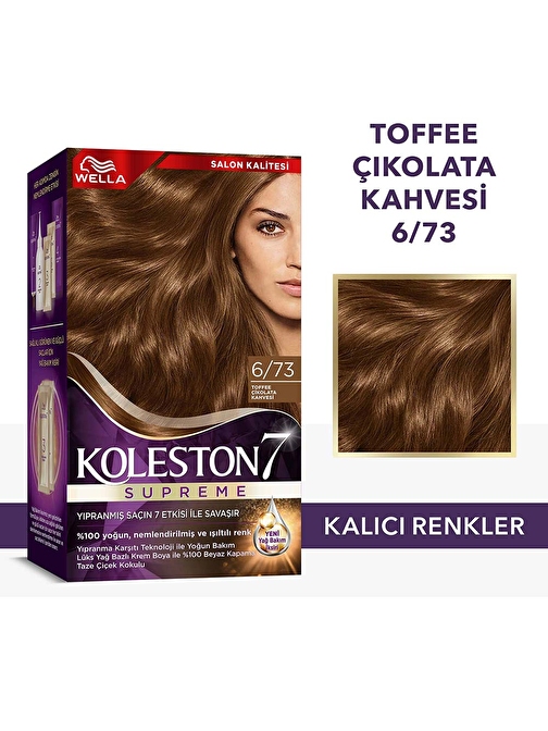 Wella Koleston Supreme Saç Boyası 6/73 Toffee Çikolata Kahvesi