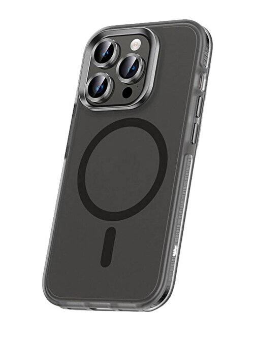 Musal iPhone 15 Pro Max Kılıf Airbagli Magsafe Wireless Şarj Özellikli Klaptika Kapak