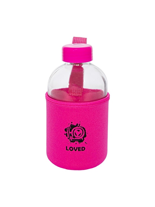 Biggdesign Moods Up Loved Neopren Kılıflı Cam Matara 600 Ml