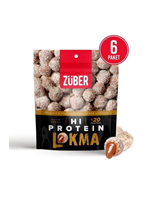 Züber Hi Protein Lokma Fıstık Ezmeli, 84G X 6 Paket