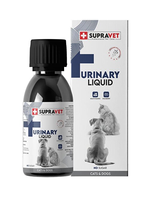 Supravet Urinary Kedi Köpek İdrar Sağlığı Destekleyici Sıvı Damla 100 Ml