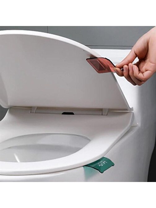 Hijyenik Taşınabilir Yapışkanlı Tuvalet Koltuk Kaldırıcı Klozet Kapak Kaldırma Pedi Tutamacı (3877)