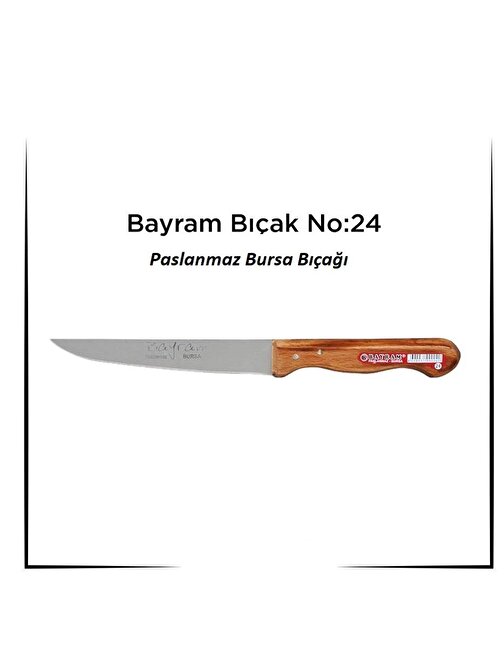 Go İthalat Bursa Bıçağı Bayram Kurban Bıçağı Yemek Bıçağı no : 24 (3877)