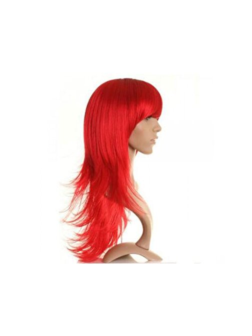 Uzun Peruk Saç Kırmızı 3877