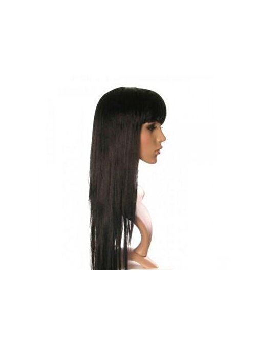 Uzun peruk saç - Siyah 3877
