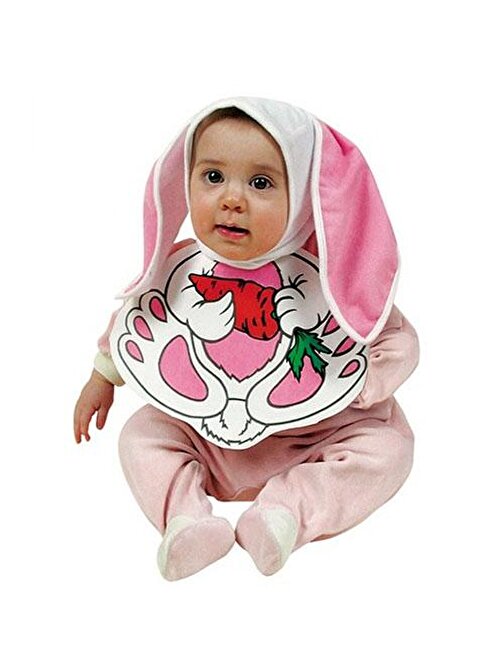 Bebek Boy Tavşan Şapkası ve Önlük Seti 3877