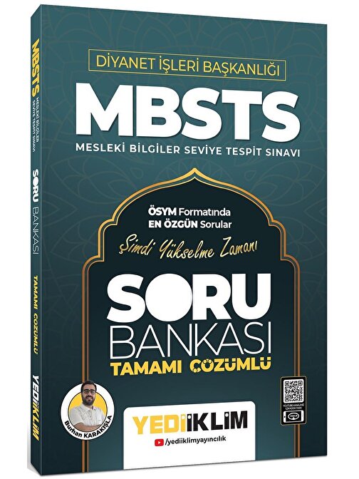 Yediiklim Yayınları Diyanet İşleri Başkanlığı Mbsts Tamamı Çözümlü Soru Bankası