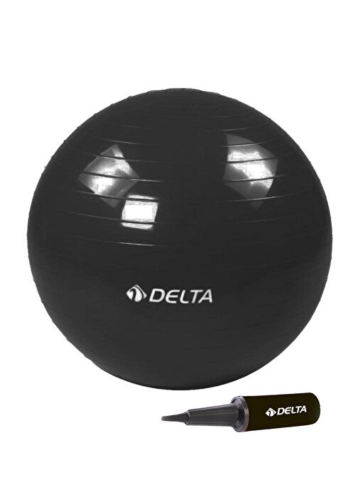 Delta 85 cm Siyah Deluxe Pilates Topu Ve Çift Yönlü Pompa Seti
