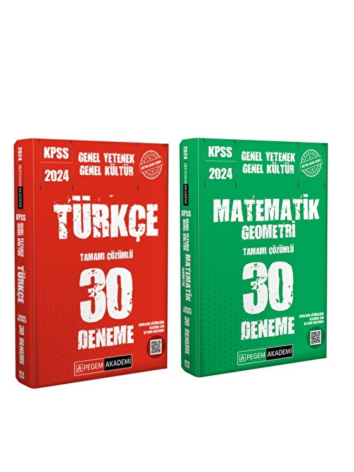 Pegem Yayınları 2024 Kpss Matematik Ve Türkçe Deneme Seti 2 Kitap