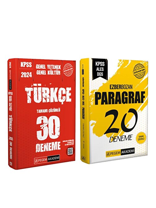 Pegem 2024 Kpss Türkçe Ve Paragraf Deneme Seti 2 Kitap