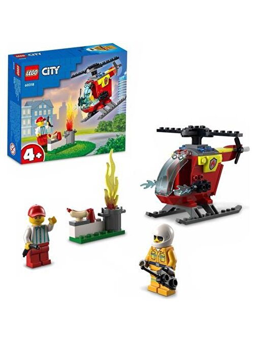 Lego City İtfaiye Helikopteri Yapım Seti 53 Parça 60318